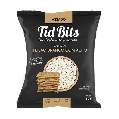 Chips de Feijão Branco com Alho TID BITS pacote 50g