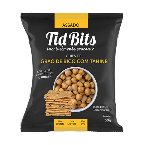Chips de Grão de Bico Com Tahine TID BITS pacote 50 g