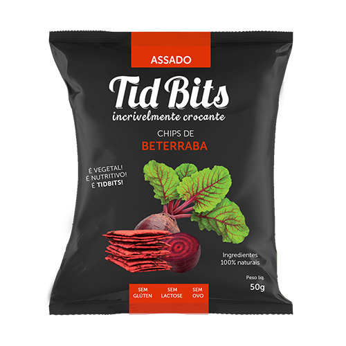 Chips de Beterraba TID BITS pacote 50 g